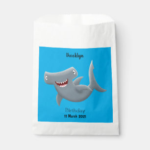 Funny cute Hammerhead shark cartoon Favour Bag