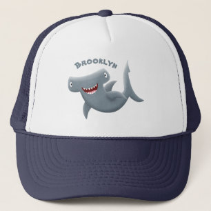 Funny cute Hammerhead shark cartoon Trucker Hat