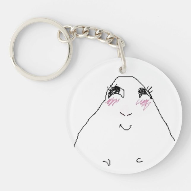 Funny cute hamster Keychain  (Front)