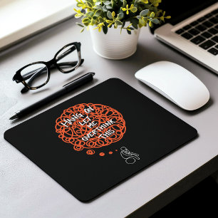 Funny Cute 'Hang On Let Me Overthink This' Mouse Pad