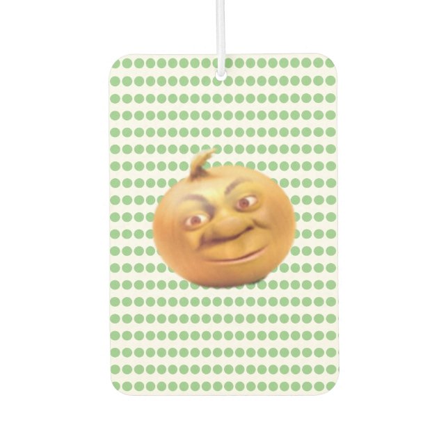 Funny Cute Happy Brown Onion Car Air Freshener (Front)