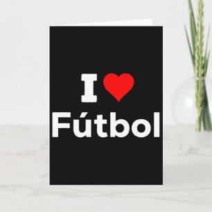 Funny Cute I Heart Love Futbol Sport Soccer Fun Card