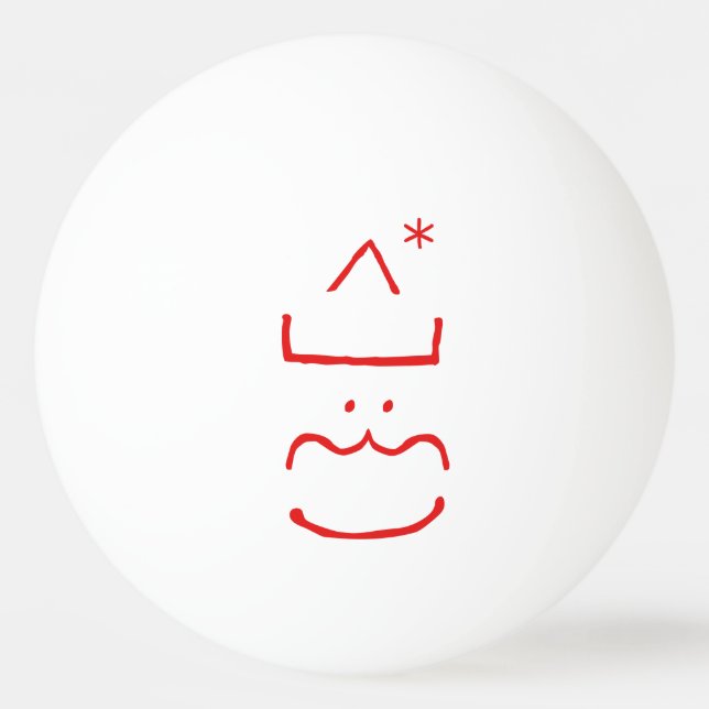 Funny Cute Jolly Santa Christmas Ping Pong Ball (Front)