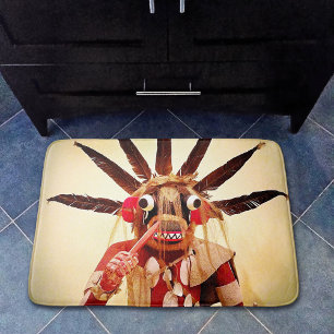 Funny Cute Kachina Doll Photo Enjoy Every Moment Bath Mat