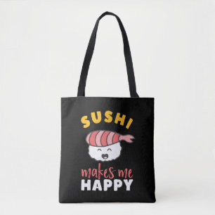 Funny Cute Kawaii Sushi Japanese Food Lover Tote Bag