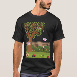 Funny cute lady bugs girls boys children trees T-Shirt