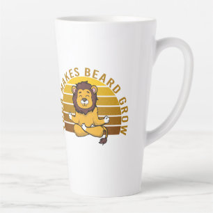 Funny cute lion doing yoga. funny yoga poses latte mug