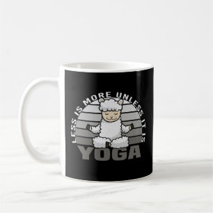 Funny cute llama doing yoga. funny yoga poses coffee mug