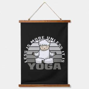 Funny cute llama doing yoga. funny yoga poses  hanging tapestry