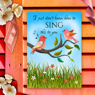 Funny Cute Love Birds Valentines Day Card