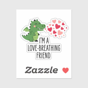 Funny Cute Love Breathing Dragon Friend