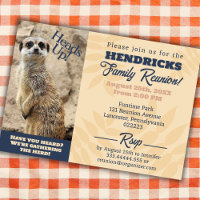 Funny, Cute Meerkat Family Reunion Save the Date