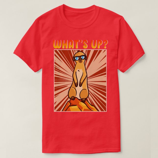Funny Cute Meerkat T-Shirt (Design Front)