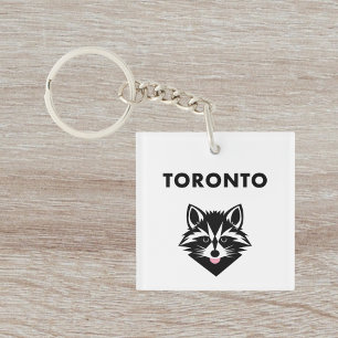 Funny Cute Mocking Toronto Raccoon Light-Color Key Ring