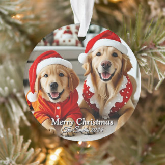Funny, Cute, Modern Family Photo Christmas Ornament