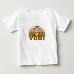 Funny cute monkey doing yoga. funny yoga poses baby T-Shirt