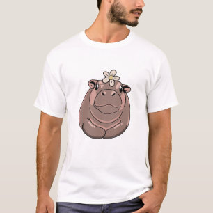 Funny Cute Moo Deng Hippo Baby Bouncy Pig 2 T-Shirt