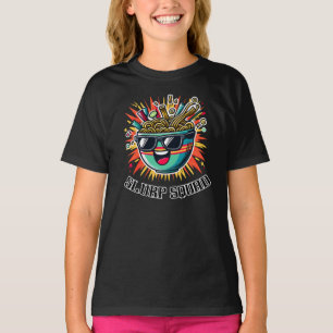 Funny Cute Noodle Cartoon Ramen Bowl T-Shirt