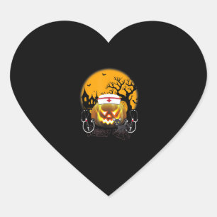 Funny Cute Nurse Costume Halloween Stethoscope Pum Heart Sticker