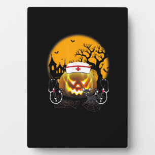 Funny Cute Nurse Costume Halloween Stethoscope Pum Plaque