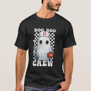 Funny Cute Nurse Ghost Boo Crew Halloween Party La T-Shirt