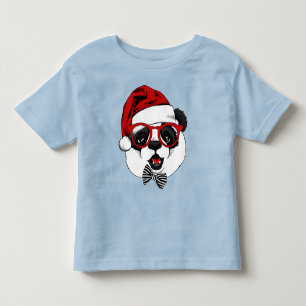 funny cute panda in Christmas Toddler T-Shirt