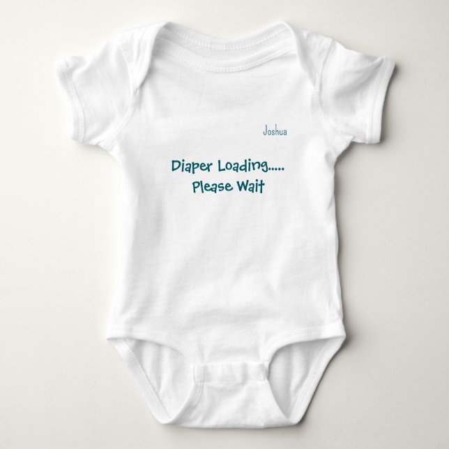 Funny Cute Personalized Custom Name Baby Bodysuit  (Front)