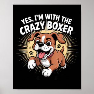 Funny Cute Pet Dog Breed Puppy With The Crazy Poster