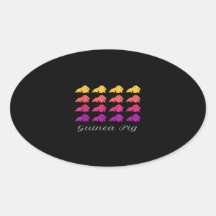 Funny Cute Pet Owner Hamster Oval Sticker