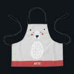 Funny cute polar bear personalised children's apron<br><div class="desc">Funny cute polar bear personalised children's</div>