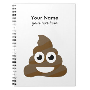 Funny Cute Poop Emoji Notebook