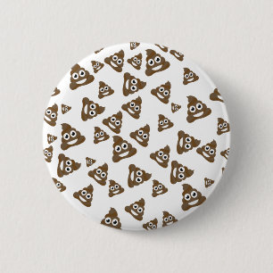 Funny Cute Poop Emoji Pattern 6 Cm Round Badge