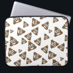 Funny Cute Poop Emoji Pattern Laptop Sleeve<br><div class="desc">Trending poop emoji pattern. You may choose the background colour,  simply click on the "customise" button.</div>