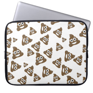 Funny Cute Poop Emoji Pattern Laptop Sleeve