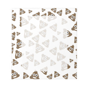 Funny Cute Poop Emoji Pattern Notepad