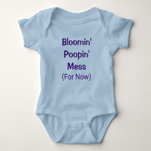 Funny Cute Poopin Mess Poop Humour Baby Boy Romper Baby Bodysuit