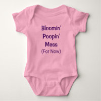 Funny Cute Poopin Mess Poop Humour Baby Girl Rompe