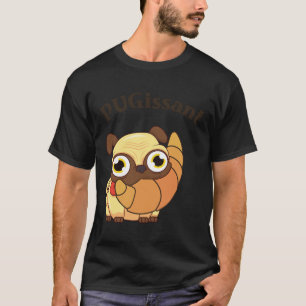 Funny Cute Pug Croissant Classic T-Shirt 497