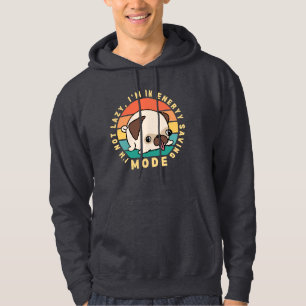 Funny Cute Pug Dog Quote Lazy Hoodie