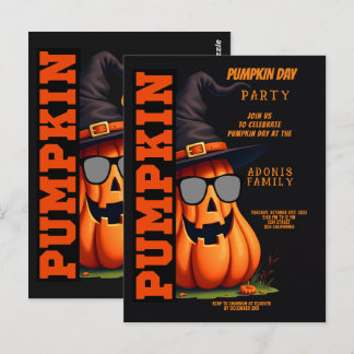 Funny Cute Pumpkin Day Fall Season Autumn Postcard
