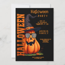 Funny Cute Pumpkin Halloween Party Celebration