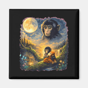Funny cute punch monkey macaque meme japanese  magnet