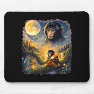 Funny cute punch monkey macaque meme japanese  mouse pad