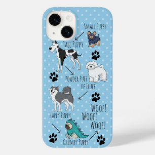 Funny Cute Puppy Poem and Dots Case-Mate iPhone 14 Case