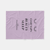 Funny Cute Quote Lash Nap Blanket Lavender (Front (Horizontal))
