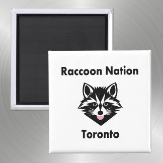 Funny Cute Raccoon Nation Toronto Light-Color Magnet