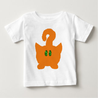 Funny cute red cat cartoon art baby t-shirt design
