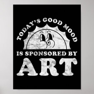Funny Cute Retro Vintage Art Or Art Teacher Poster