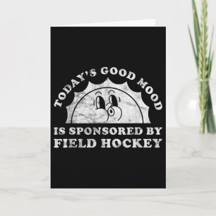 Funny Cute Retro Vintage Field Hockey Card