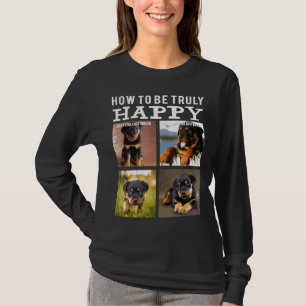 Funny Cute Rottweiler Face Happy Dog Mum Mama Life T-Shirt